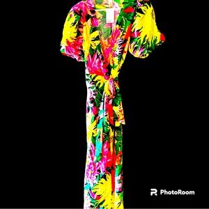 H&M Hennes and Mauritz Floral Wrap Dress NEW